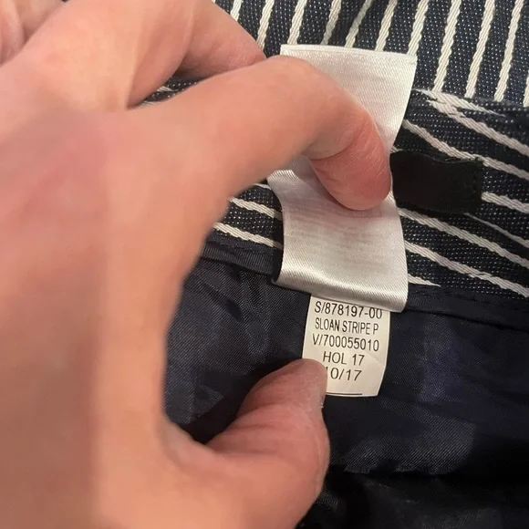 Banana republic Sloan Blue and White Striped Pants 6 - Picture 9 of 9